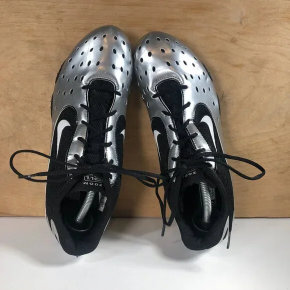 Nike Zoom Rival Bowerman Series Mens Size 10 Track Shoes 311894-011 Blk/Silver - Picture 7 of 13